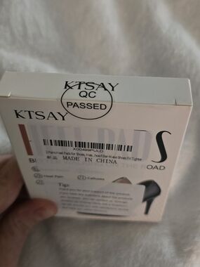 KTSAY Heel Pads Shoe Inserts - White & Black Packaging